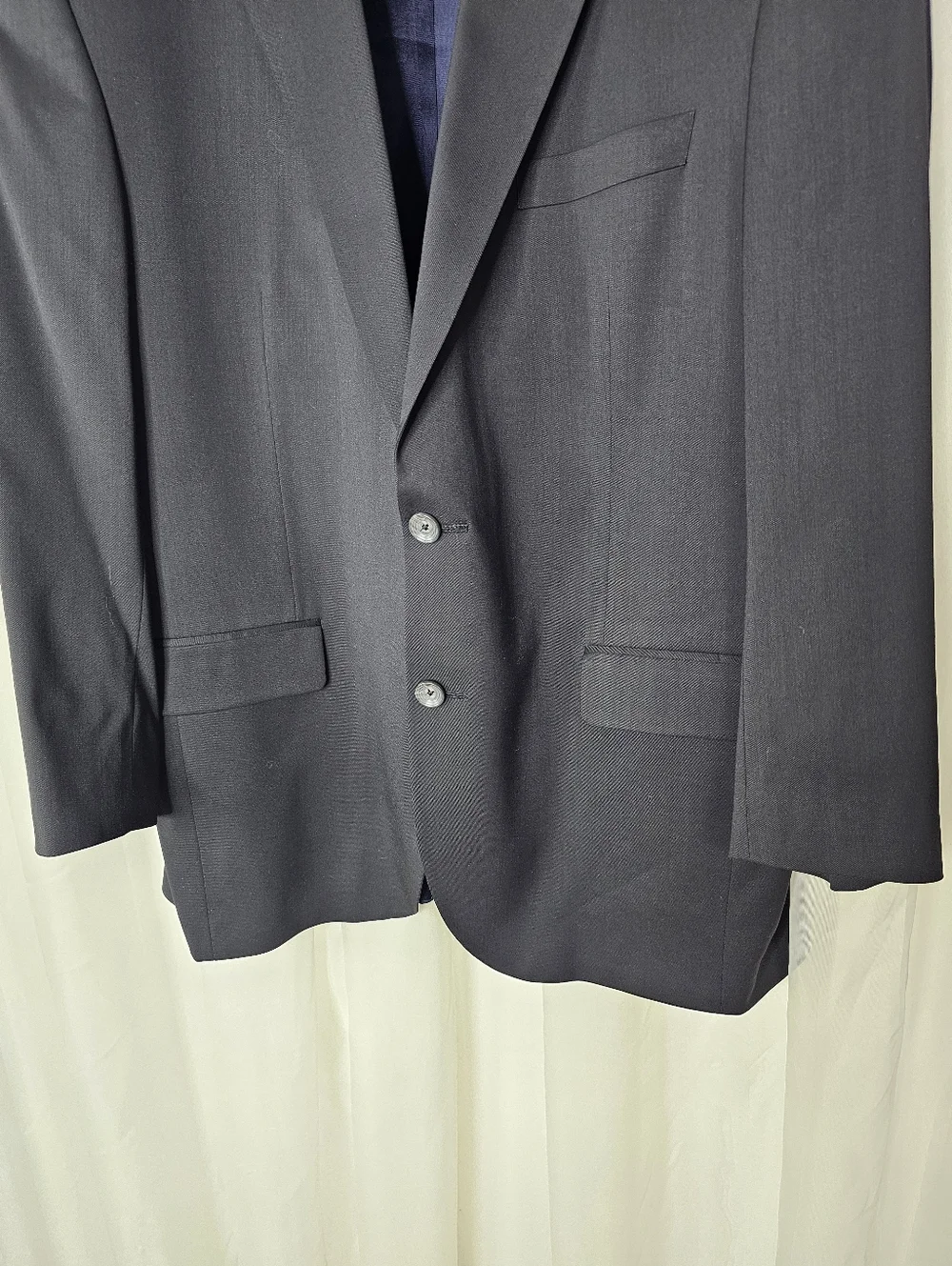 Jack Victor New York CT Black 3Sixty5 Superfine Wool Suit Jacket Luxe Men's 46R